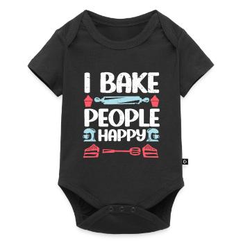 Cuisson Jeu de mots Cuire Cuisinier Chef Boulanger - Body à manches courtes Premium Bébé - noir - Devant