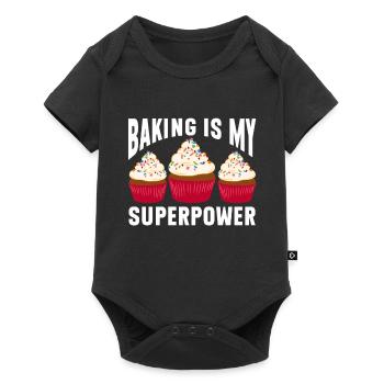 Cuisson Jeu de mots Cuire Cuisinier Chef Boulanger - Body à manches courtes Premium Bébé - noir - Devant