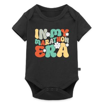 26. 2 Marathonläufer Lustiger Marathon Zitat - Baby Premium Kurzarmbody - Schwarz - Vorne