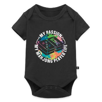 Mahjong Player My Passion My Mahjong Board Game - Baby Premium short-sleeve bodysuit - black - Front
