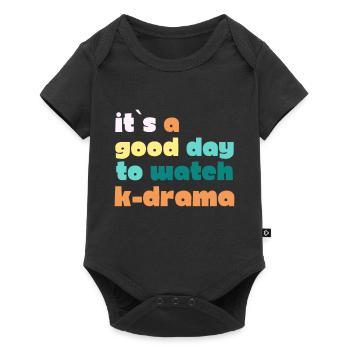 K-Drama Lover Funny KDrama Mom - Baby Premium short-sleeve bodysuit - black - Front