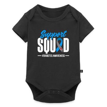 T1D Diabetes Typ 1 Diabetiker Geschenk - Baby Premium Kurzarmbody - Schwarz - Vorne