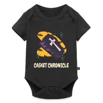 Death Coffin Goth Casket Spooky Halloween Vampires - Baby Premium Kurzarmbody - Schwarz - Vorne