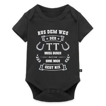 Aus dem Weg Turnier Trottel Pferde Reiter Sport - Baby Premium Kurzarmbody - Schwarz - Vorne