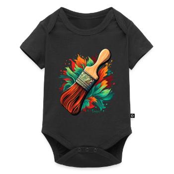 Brushes for painters - Baby Premium short-sleeve bodysuit - black - Front