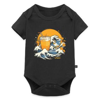 Jus d’orange Kanagawa Vague du Japon - Body à manches courtes Premium Bébé - noir - Devant