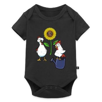 poulets, jardinier amateur, jardinage, jardinage, fleur - Body à manches courtes Premium Bébé - noir - Devant