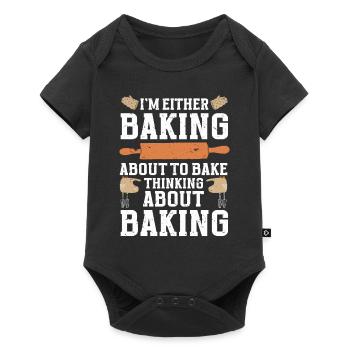 Cuisson Jeu de mots Cuire Cuisinier Chef Boulanger - Body à manches courtes Premium Bébé - noir - Devant