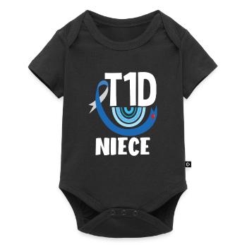 T1D Diabetes Type 1 Diabetic Gift - Baby Premium short-sleeve bodysuit - black - Front