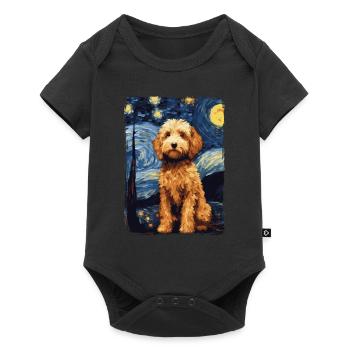 Lagotto Romagnolo Nuit étoilée - Body à manches courtes Premium Bébé - noir - Devant