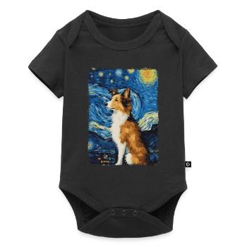 Berger Shetland Nuit étoilée - Body à manches courtes Premium Bébé - noir - Devant