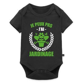 Ich kann nicht, ich habe Gartenarbeit - Baby Premium Kurzarmbody - Schwarz - Vorne