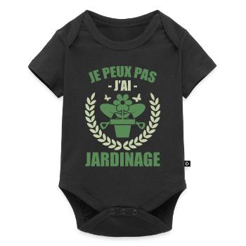 Ich kann nicht, ich habe Gartenarbeit - Baby Premium Kurzarmbody - Schwarz - Vorne