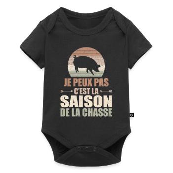 Je Peux Pas C'est La Saison De La Chasse - Body à manches courtes Premium Bébé - noir - Devant