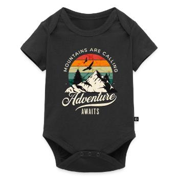 Mountains Are Calling Adventure Awaits Wilderness - Baby Premium short-sleeve bodysuit - black - Front