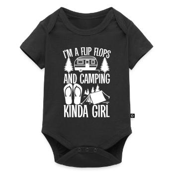 Camping Flip Flops Camper Nature Outdoor - Baby Premium short-sleeve bodysuit - black - Front