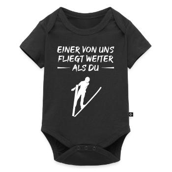 Conception de champion de vol long - Body à manches courtes Premium Bébé - noir - Devant