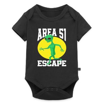 Alien Flying Saucer Alien Gift - Baby Premium short-sleeve bodysuit - black - Front