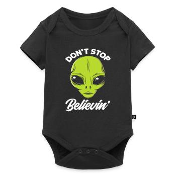 N’arrêtez pas de croire au visage extraterrestre - Body à manches courtes Premium Bébé - noir - Devant