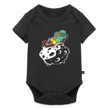 Alien Pizza Planet - Baby Premium short-sleeve bodysuit - black - Front
