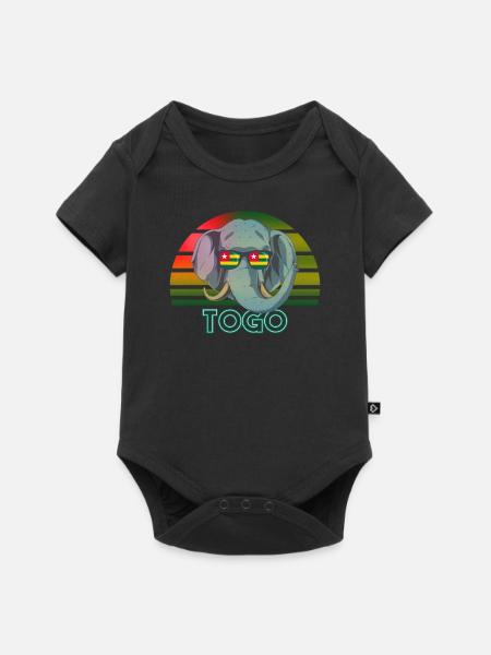 Togo - Baby Premium Kurzarmbody - Schwarz