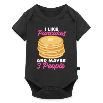 Amoureux des crêpes Les enfants J’aime les crêpes - Body à manches courtes Premium Bébé - noir - Devant