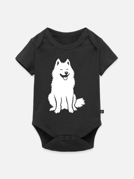 Samojede - Baby Premium Kurzarmbody - Schwarz