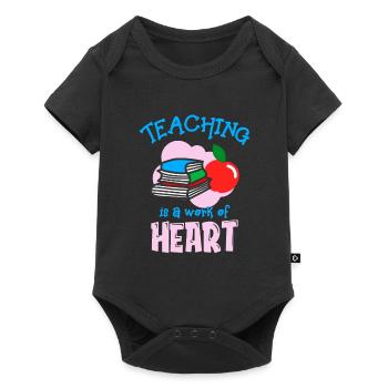 Lehren Ist Eine Herzensangelegenheit Lehrer Schule - Baby Premium Kurzarmbody - Schwarz - Vorne