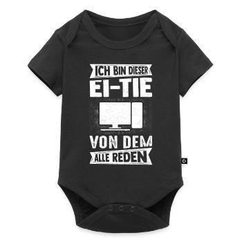 IT Computer PC Beruf Abreit Computer Fan Spruch IT - Baby Premium Kurzarmbody - Schwarz - Vorne