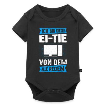 IT Computer PC Beruf Abreit Computer Fan Spruch IT - Baby Premium Kurzarmbody - Schwarz - Vorne