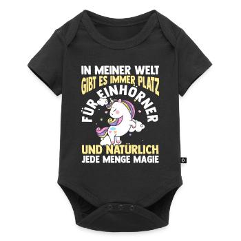 Magic Unicorn - Baby Premium short-sleeve bodysuit - black - Front