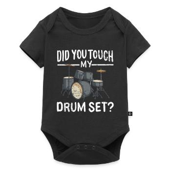Schlagzeuger Schlagzeug - Baby Premium Kurzarmbody - Schwarz - Vorne