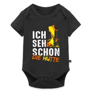 Je peux déjà voir la cabane, l’escalade, la nature, les montagnes, les murs - Body à manches courtes Premium Bébé - noir - Devant