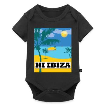 Hi Ibiza, Ibiza Beach - Baby Premium short-sleeve bodysuit - black - Front