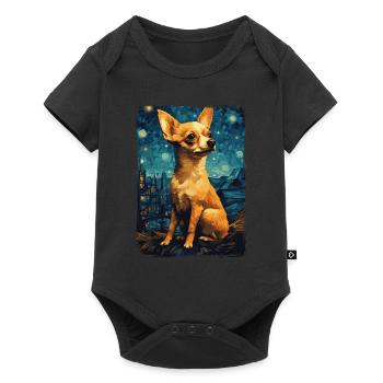 Chihuahua Starry Night - Baby Premium short-sleeve bodysuit - black - Front