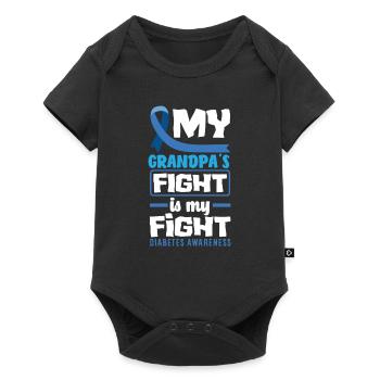 T1D Diabetes Typ 1 Diabetiker Geschenk - Baby Premium Kurzarmbody - Schwarz - Vorne