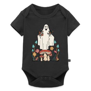 Joyful Nature Ghost Flora Autumn Halloween - Baby Premium short-sleeve bodysuit - black - Front