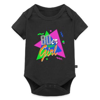 80s Party Girl - 80s - Colorful + Crazy - Baby Premium short-sleeve bodysuit - black - Front