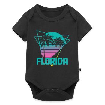 Floride rétro Souvenir États-Unis Amérique - Body à manches courtes Premium Bébé - noir - Devant