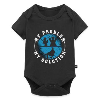 Assistante sociale Mon problème Mon pictogramme Papa Maman - Body à manches courtes Premium Bébé - noir - Devant