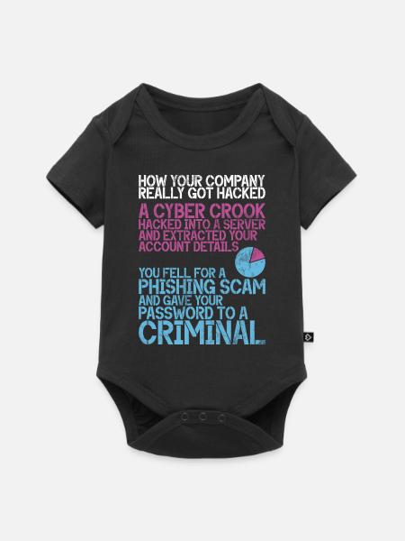 Cyber-sicherheits-hacker-hacking - Baby Premium Kurzarmbody - Schwarz
