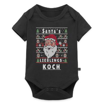 Ugly Christmas SANTA'S FAVORITE CHEF - Baby Premium short-sleeve bodysuit - black - Front