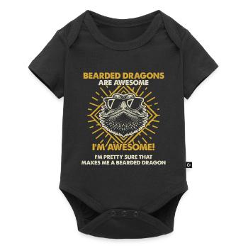 Les dragons barbus sont géniaux - Mama Dad - Body à manches courtes Premium Bébé - noir - Devant