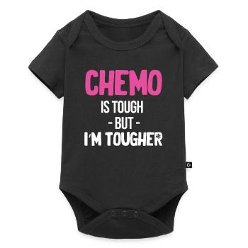 La chimio, c’est dur, mais je le suis encore plus - Body à manches courtes Premium Bébé - noir - Devant