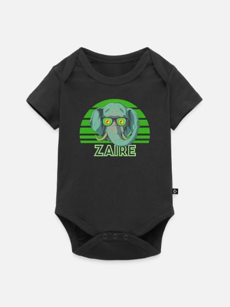 Zaire - Baby Premium Kurzarmbody - Schwarz