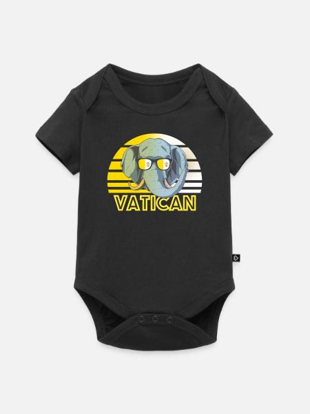 Vatikan - Baby Premium Kurzarmbody - Schwarz