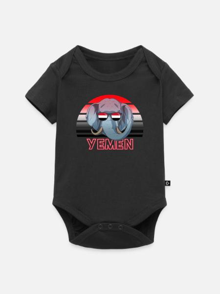 Jemen - Baby Premium Kurzarmbody - Schwarz