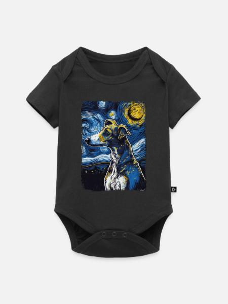 Galgo Espanol Starry Night - Baby Premium Kurzarmbody - Schwarz