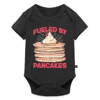 Les enfants amateurs de crêpes alimentés par - Body à manches courtes Premium Bébé - noir - Devant