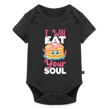 Pancake Lover Kids I Will Eat Your - Baby Premium short-sleeve bodysuit - black - Front